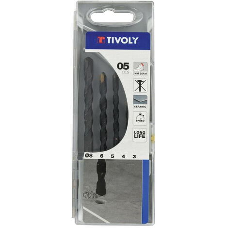 Coffret forets carrelage Ø3-4-5-6-8 mm TIVOLY - 12000370002 (1/2)