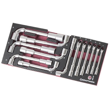 Coquille de clés à pipe débouchées 7-19 mm EVA3 KRAFTWERK 13 pièces - 4903-29 (1/2)
