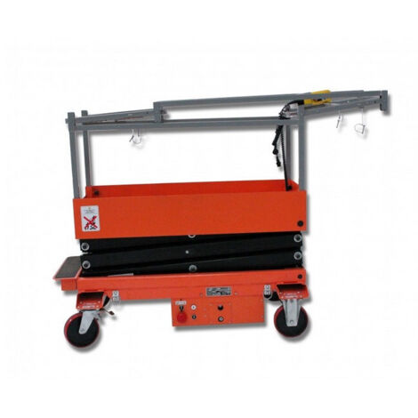 Stockman – Nacelle semi-électrique 240 kg – Hauteur de travail 5500 mm – Garde corps repliable – Déplacement manuel – Élévation électrique – ES35TC (1/4)