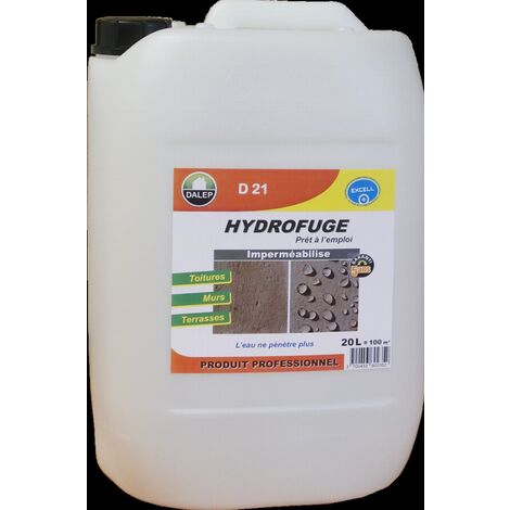Dalep – Imperméabilisant hydrofuge et oléofuge 200L – Traitement invisible contre humidité pénétrante – Effet perlant – 221200