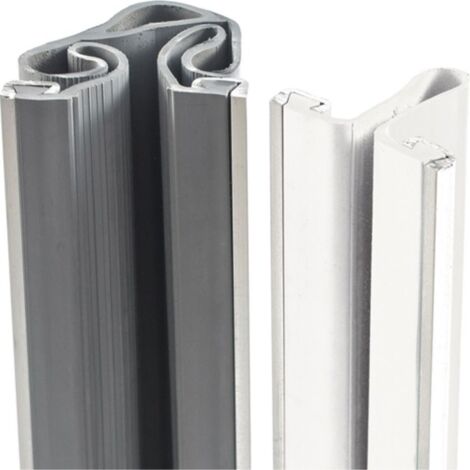 Profilé protège-doigts usage extérieur Outdoor ELTON à visser - Gris caoutchouc L.2 m - 4903100 (1/2)