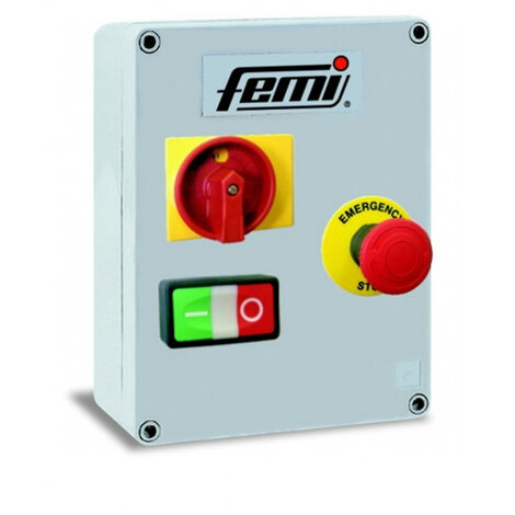 Tableau de commande + Interrupteur d'arrêt d'urgence FEMI ponceuses 1 vitesse - 7800232 (1/2)