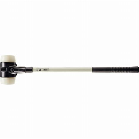 Marteau de frappeur HALDER SIMPLEX Nylon avec boîtier en fonte malléable renforcée et manche en fibre de verre - D=80 mm - 3708.081 (1/2)