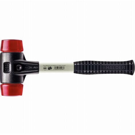 Maillet HALDER SIMPLEX Plastique avec boîtier en fonte malléable renforcée et manche en fibre de verre - D=60 mm - 3706.060 (1/2)