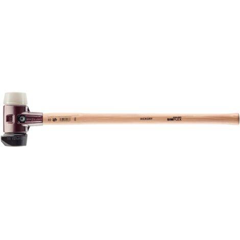Marteau de frappeur HALDER SIMPLEX Caoutchouc chargé avec pied intégré / nylon avec boîtier en fonte malléable, manche en bois hickory de haute qualité - D=80 mm - 3028.281 (1/3)