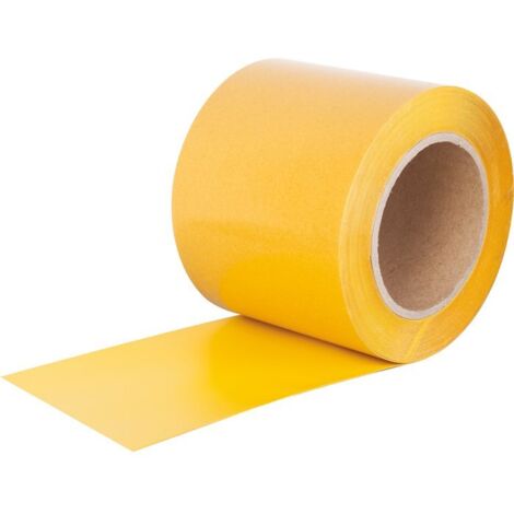 Bande de repérage de contremarche adhésive 10m – PVC mat jaune résistant aux UV – Pour sécurité escaliers intérieur/extérieur – Wattelez