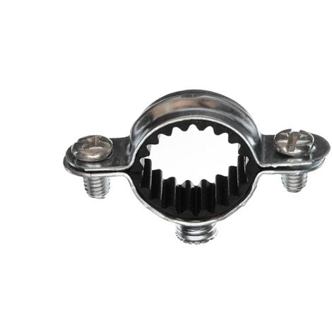 50 Colliers de fixation tube simple isophonique acier zingué 7x150 - Ø32