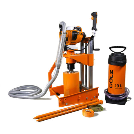 Tarière thermique 2.8KW – Moteur essence 2 temps – Plage de carottage Ø 110 à 354 mm – Compacte pour espaces confinés – Golz (1/4)