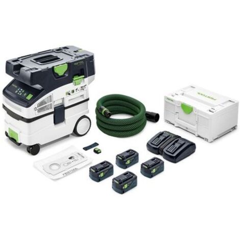 Festool – Aspirateur sans fil CLEANTEC CTMC MIDI – Dépression 19000Pa – Débit max. 3100l/min – 2 x 18V – 15l – 577672 - I-Plus-577672 (1/10)