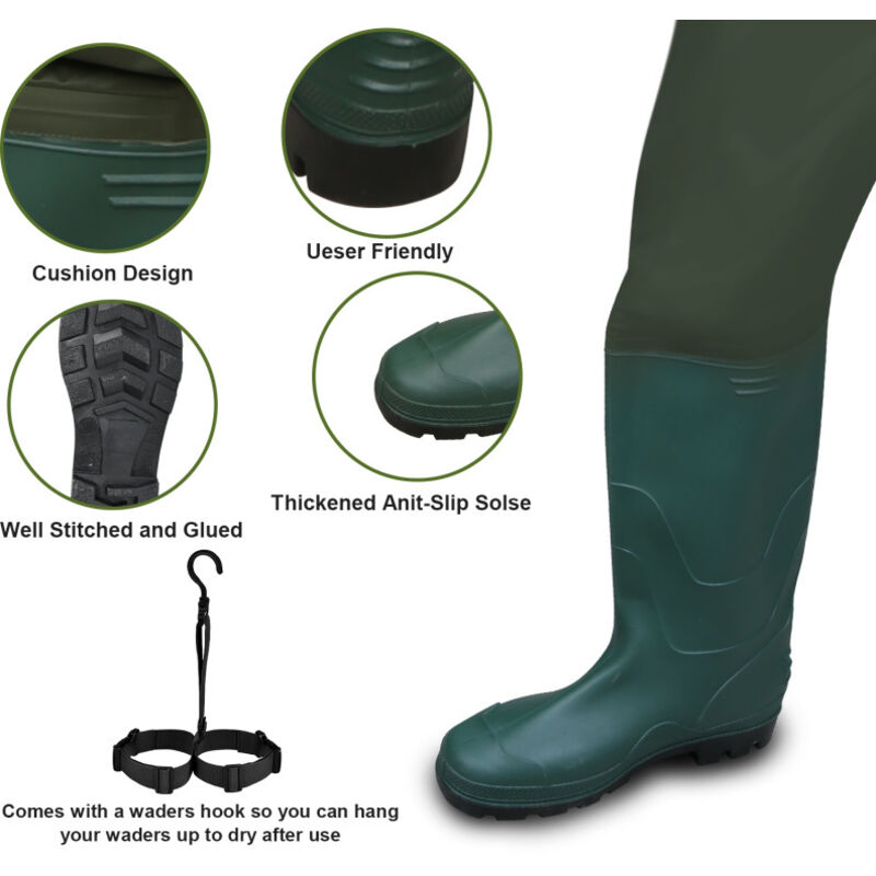 Waders Per Bambini - Stivali Da Pesca Impermeabili Con Bretelle - Foto 13