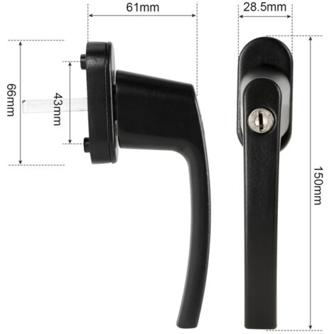 8 Maniglie Per Finestre Con Serratura Jopassy - Sicurezza Bambini E Antifurto, Bianco - Foto 2