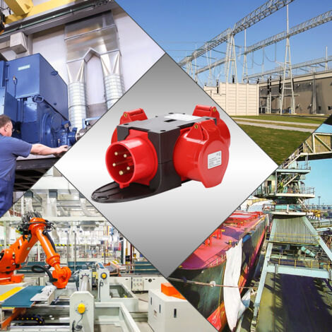 Quadro Elettrico Distributore Corrente Da Cantiere Con Interruttore FI - 400V/16A CEE Prese Schuko IP44 Prese CEE 400V - Foto 9