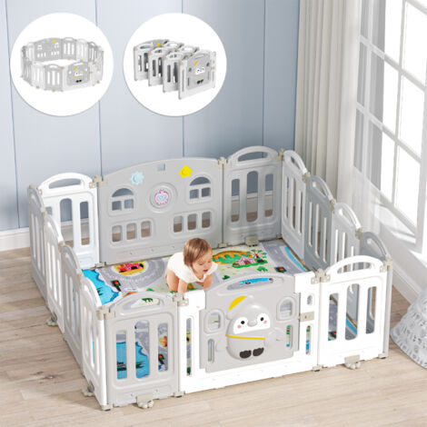 Paco Home Tappeto Gioco Bambini Gattonare Bebè Pieghevole Lavabile Reversibile Animale, Dimensione:150x200 cm, Colore:Multicolore 2