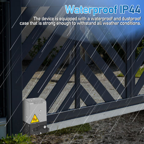 SWANEW Apriporta scorrevole 550W, 1200kg, kit apriporta di sicurezza con 2 chiavi e telecomando, cancello scorrevole elettrico (con funzione Bluetooth APP)