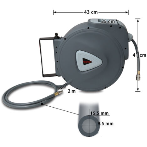Avvolgitubo Ad Aria Compressa Con 9,5mm X 15m 1.5m Tubo, 1/4" BSPT - Foto 13