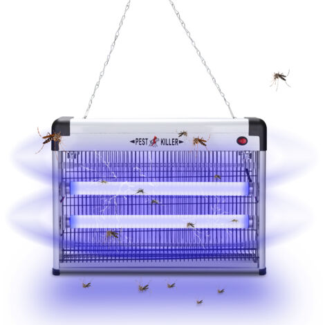 FLM SYSTEM Zanzariera Elettrica 12W 20w 30w Due Lampade Fluorescenza Contro Zanzare Insetti Mosche (30 - Foto 2