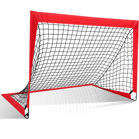 Hocadrv 2 Pezzi Rete da Calcio Porta Rete Portatile per Allenamento da Giardino con Cinghie Regolabili (55CM