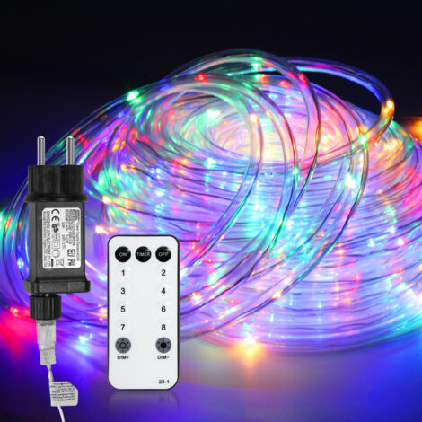 MOLVCE Catena Luminosa LED 20m 200 LED Per Esterni E Interni | 11 Modalità, Telecomando, Timer, Dimmerabile, IP44 | Luce Albero Di Natale, Decorazione Giardino E Camera | 4 Colori In 1