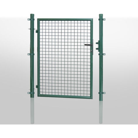 Cancello Da Giardino | Cancello Per Recinzione A Rete In Acciaio 400x125 Cm Verde Cfw28640 92218553