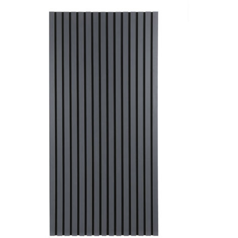 Pannello Acustico A Doghe In Legno MDF – 80x40 Cm, Nero Intenso, Design Scandinavo, Assorbente