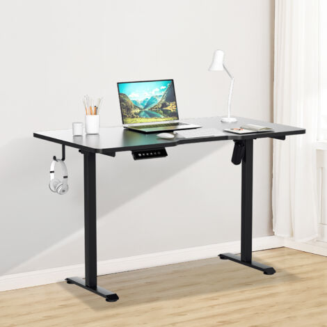 Scrivania per computer regolabile in piedi - Supporto per scrivania per laptop Rialzo ergonomico per tavolo per laptop, supporto per scrivania per casa/studio/ufficio (Colore : Nero) Efficency