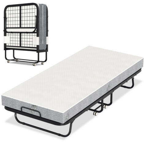 Letto Pieghevole Portatile LEISUIT Con Materasso Memory Foam 7,6 Cm – Per Ospiti E Ufficio, 190x78 Cm - copertina