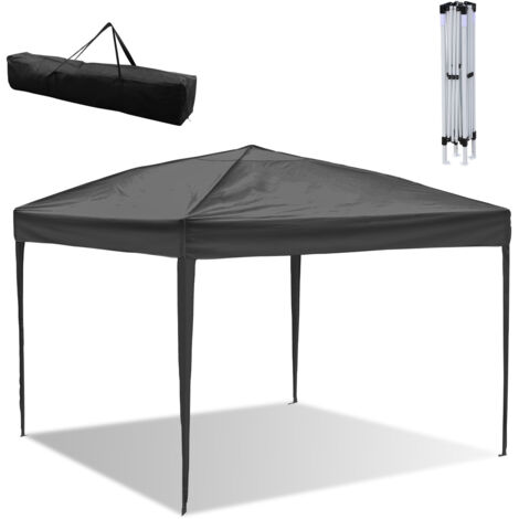 RELAX4LIFE Gazebo Pieghevole 3x3 Metri Con Tetto Doppio E Zanzariera: Perfetto Per Giardino, Festa E Campeggio