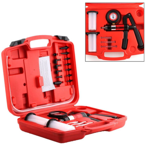 VEVOR KIT DI prova pressione idraulica 3 manometri 9 raccordi 3 tubi Valigetta EUR 52,79