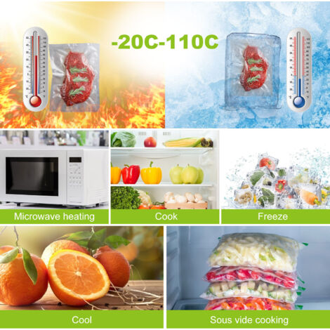 2 Rotoli Pellicola Per Sottovuoto Domo DO316L-20 – Trasparente, Larghezza 20 Cm, Lunghezza 6 M, Per Alimenti E Congelatore - 3