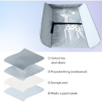 Fasciatoio Portatile Sweeby - Organizzatore Con Cestini, Altezza Regolabile, Impermeabile E Pieghevole - Foto 10