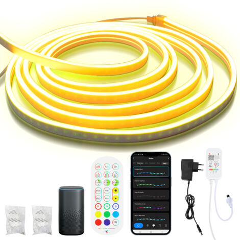 Led Timer Strip SWANEW 10M NEON LED Strip Dimmable RGBIC Neon LED Strip, App Control ...