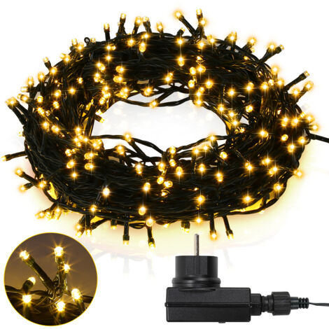 SWANEW Guirnalda luminosa LED 20m 200 LEDs Decoración Navideña – Decoración para Bodas, Navidad, Interior y Exterior Blanco Cálido