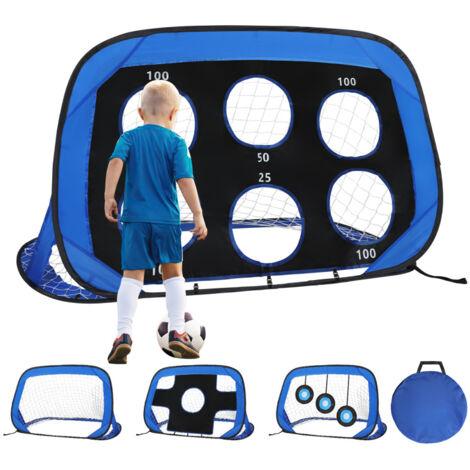 Goal Star Portería De Fútbol Emergente 120x80x80 Cm – Montaje Automático, Plegable, Con Clavijas Y Bolsa De Transporte