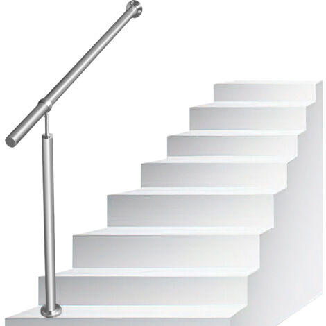 SWANEW Barandilla De Entrada De Acero Inoxidable Pasamanos Para Escaleras ángulo De Montaje Ajustable Incluye Material De Montaje Para Interior 120 Cm 82426165