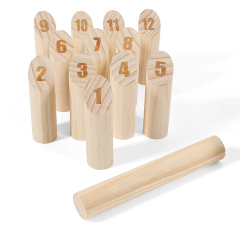 Juego De Kubb Vikingo De Madera - Con Bolsa De Transporte - Para 2 A 6 Jugadores - Ideal Para Jardín, Playa O Camping