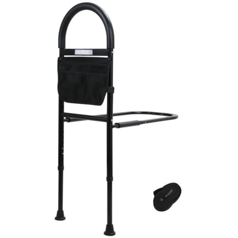 UISEBRT Barrera De Seguridad 100 Cm, Barrera De Cama Para Bebé, Protección Contra Caídas, Altura Ajustable, Barandilla Protectora De Cama Deformables Para Niños Y Bebés, Gris