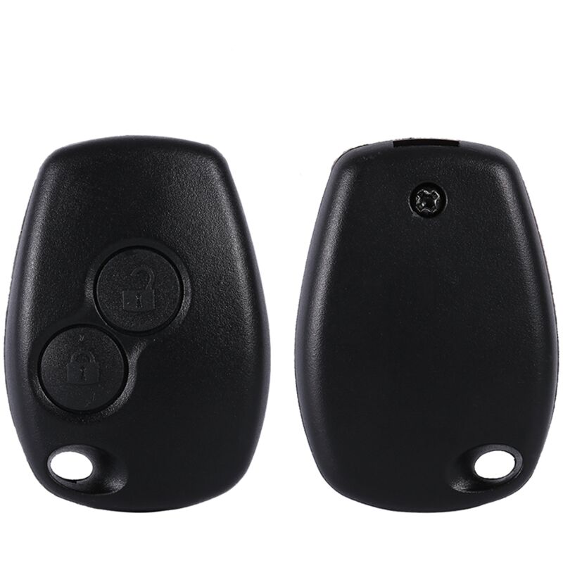 KIMISS Guscio Portachiavi Auto 2 Pulsanti – Sostitutivo In ABS Nero Per Clio III, Modus, Master, Duster (Solo Telecomando, Chiave Non Inclusa) - 5