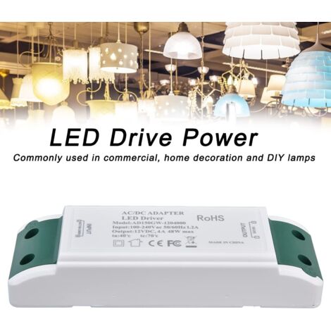 Driver LED Alimentatore AC 240V - DC 12V 5A 60W – Trasformatore Per Lampadine LED