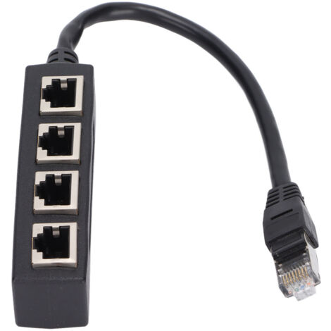 SJLERST Adattatore splitter RJ45 da 1 a 4 porte Trasmissione fluida Adattatore cavo di rete con connessione eccellente