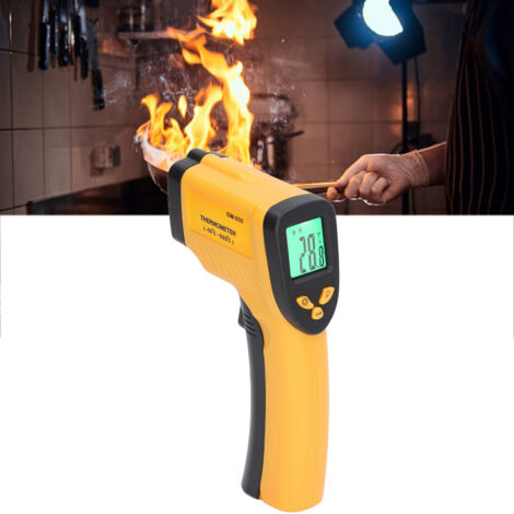 SJLERST Termometro a infrarossi industriale Pistola per misurazione della temperatura portatile senza contatto da ‑50 a 550 gradi Celsius