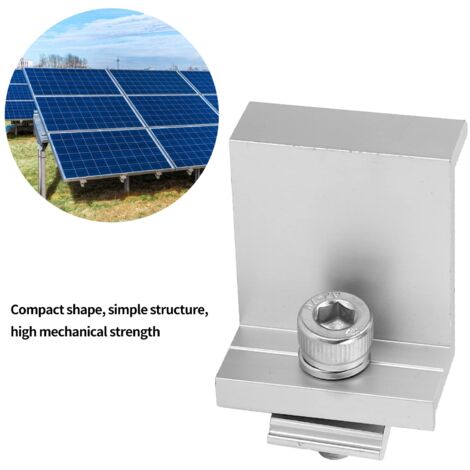 20 Pezzi Staffe Per Pannelli Solari - Morsetti In Alluminio Per Montaggio Fotovoltaico - Foto 10