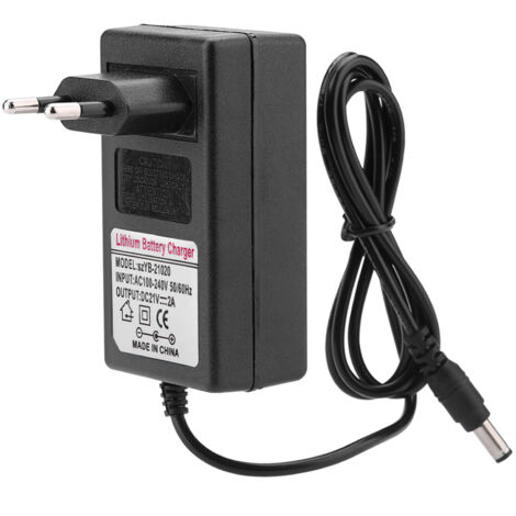SJLERST AC 100-240 V DC 21 V 2A Adattatore di alimentazione per carica sicura Caricatore per batteria agli ioni di litio Spina europea