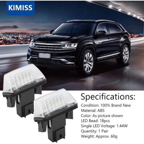 Recambo Illuminazione targa a LED con omologazione E, Plug