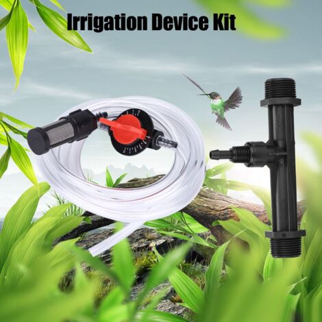 Kit Iniettore Fertilizzante Venturi 1/2" Per Irrigazione - Con Tubo, Interruttore E Filtro F1