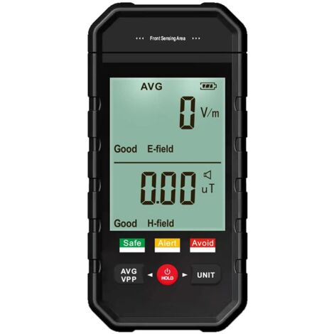 Contatore Geiger, rilevatore di radiazioni di campo elettromagnetico con display LCD retroilluminato, allarme automatico, tester EMF portatile per ispezioni EMF di uffici domestici