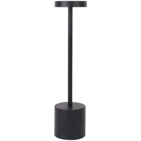 SJLERST Lampada da tavolo senza fili ricaricabile USB, Lampade da tavolo senza fili per comodino, campeggio, interno, esterno, terrazza, ristorante, Lampada da comodino nera