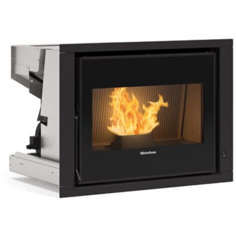 Extraflame – Insert à granulés ventilé 8 kW – Foyer en fonte – Ventilation frontale – Évacuation des fumées supérieure – Pour volume de 230 m3