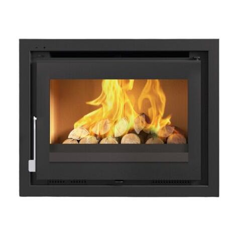 Insert à bois ventilé - FIREMATIC Hona 12.8 kW Foyer en vermiculite - Porte fonte - avec vitre sérigraphiée (1/5)