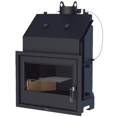 Insert cheminée 21 kW TECNOHYDROBRONPI – Porte fonte sans vitre – Volume de chauffe jusqu'à 475 m³ – Diamètre 200 mm - Tecno-HydroBronpi-70