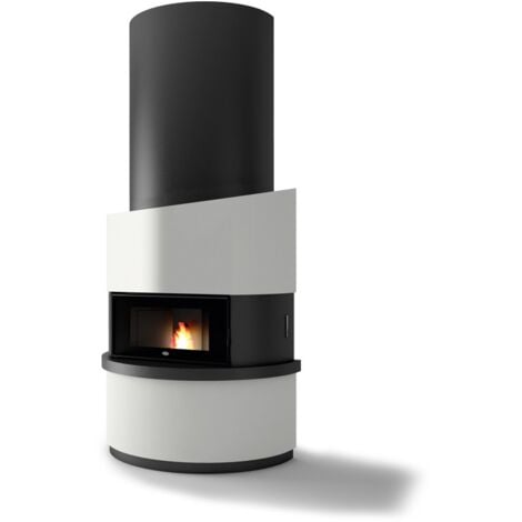 Cheminée à granules - EVA CALOR Michelangelo 10 kW  Blanc